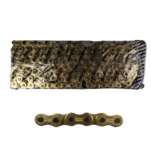 Cadena de moto 428h-136l dorada