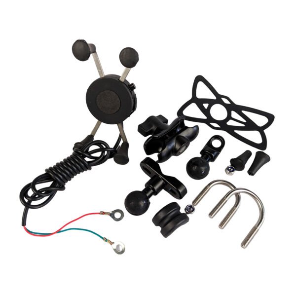 Cargador usb para moto con base