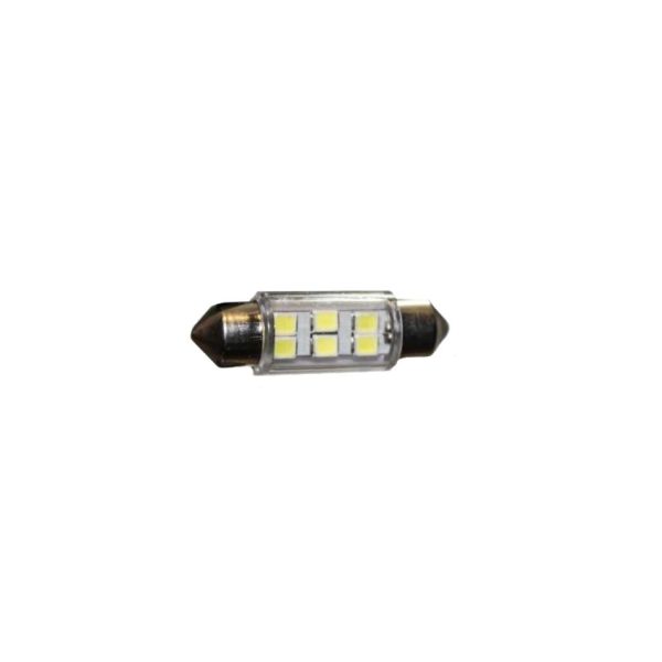 BOMBILLO 10X36 6 LED BLANCO