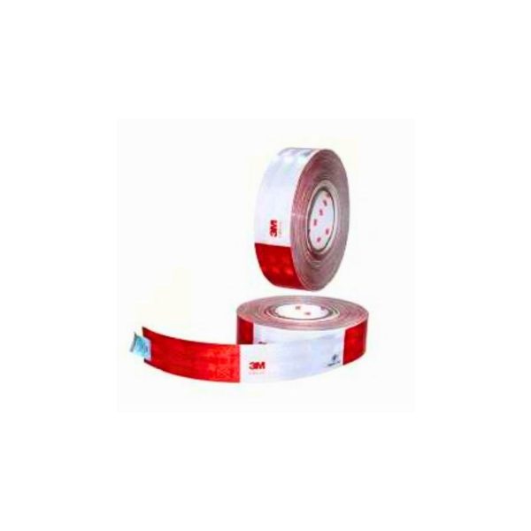 CINTA REFLECTIVA  ROJA/ BLANCA 50YDS (3M)