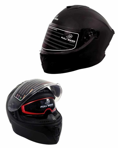 CASCO FULL BIKER – VORTEX UM-108 NEGRO MATE (TALLA XL)