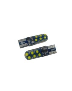BOMBILLO LED T10Â COBÂ 12 LEDSÂ 12V FLASHEO BLANCA (65-232)
